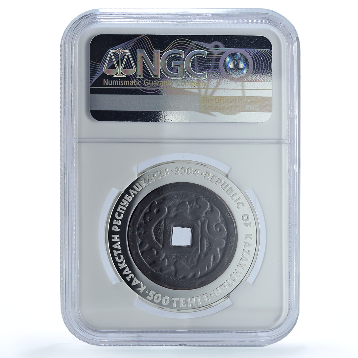 Kazakhstan 500 tenge Denga KM-59 Old Coins Stamps PF 69 NGC silver coin 2004