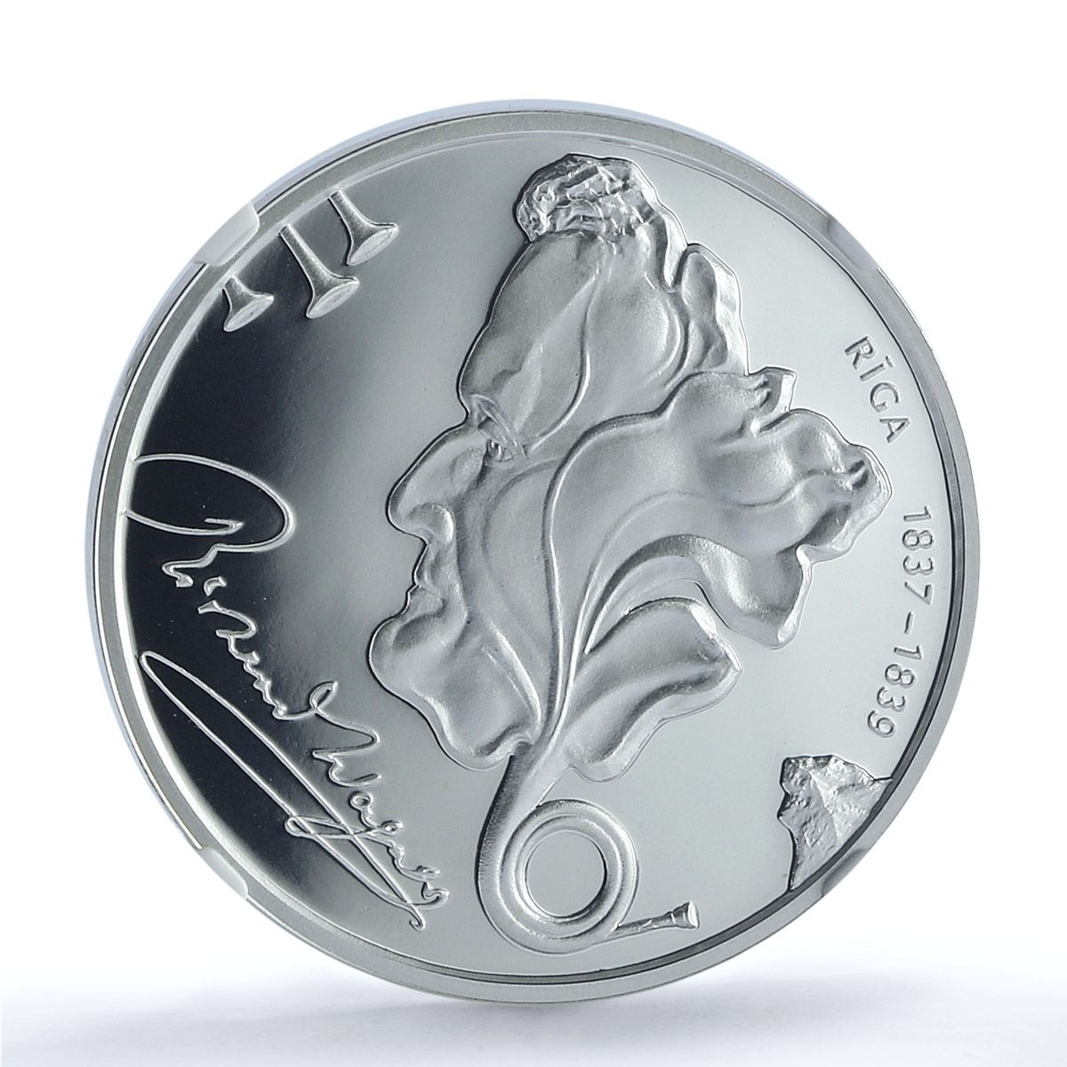 Latvia 1 lats Richard Wagner KM-140 Music Composer PF 69 NGC silver coin 2013