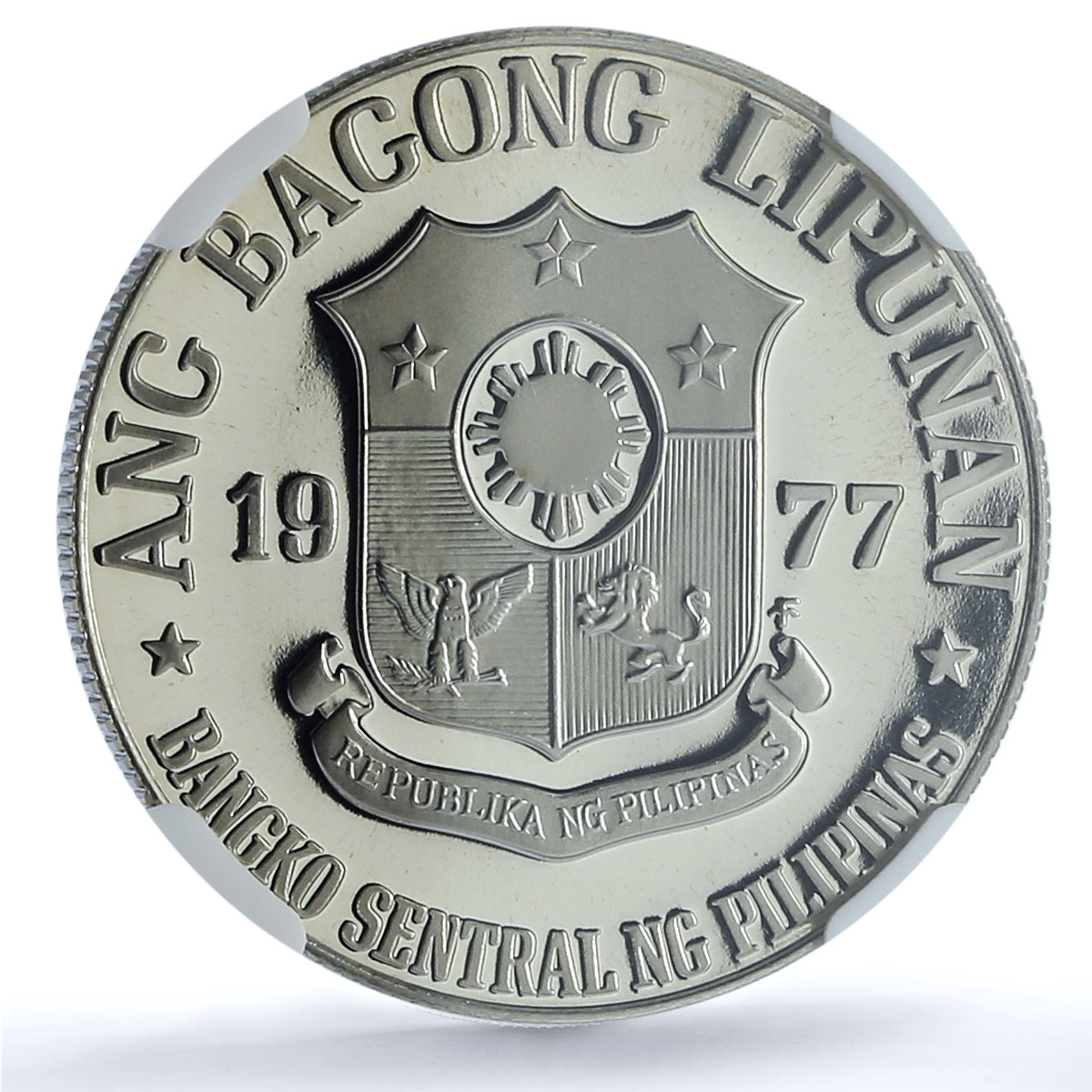 Philippines 1 piso Republic KM-209 Jose Rizal PF 69 NGC CuNi coin 1977 Philippines 1 piso Republic KM-209 Jose Rizal PF 69 NGC CuNi coin 1977