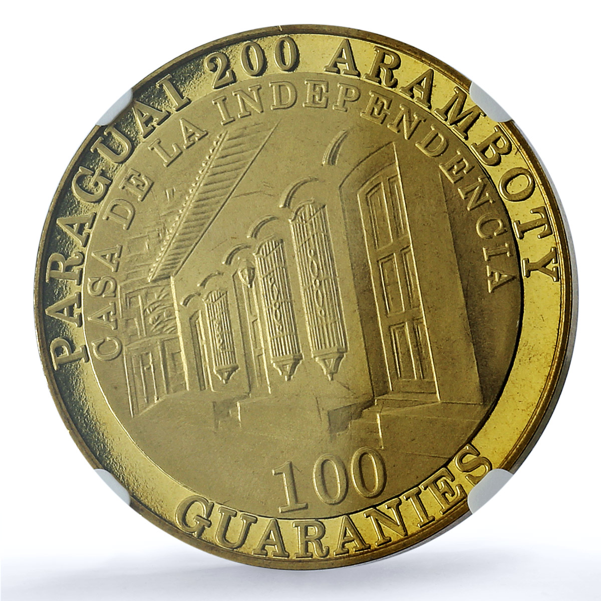 Paraguay 100 guaranies Independence KM-206 History Horse PF68 NGC CuAl coin 2011 Paraguay 100 guaranies Independence KM-206 History Horse PF68 NGC CuAl coin 2011