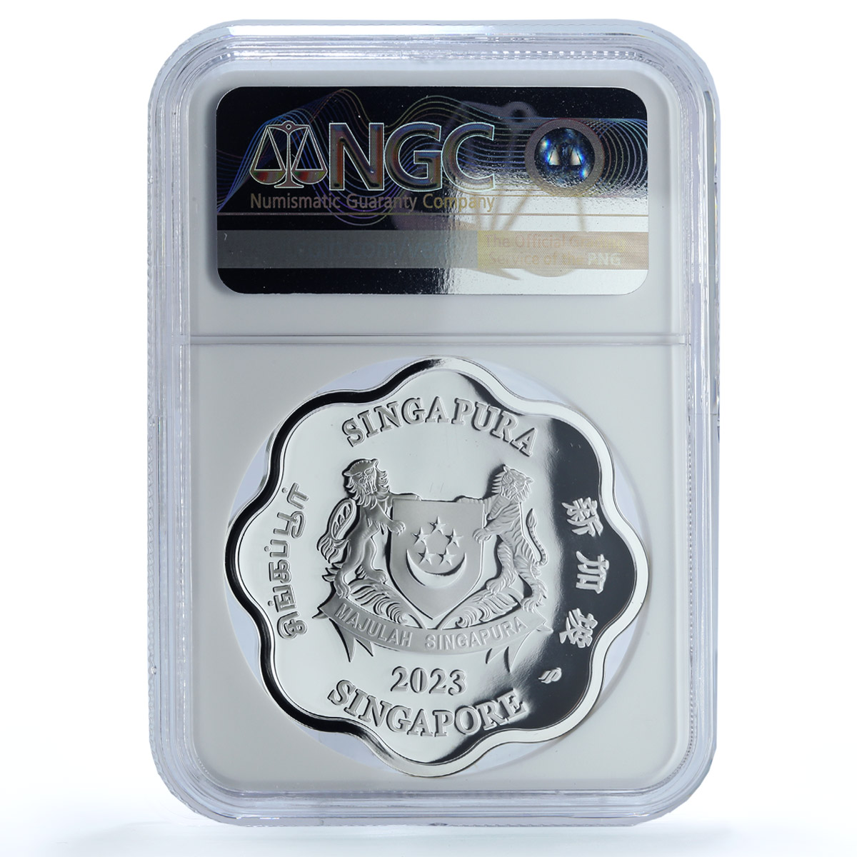 Singapore 5 dollars Year Rabbit Coloured KM-514 Lunar PF 70 NGC silver coin 2023 Singapore 5 dollars Year Rabbit Coloured KM-514 Lunar PF 70 NGC silver coin 2023