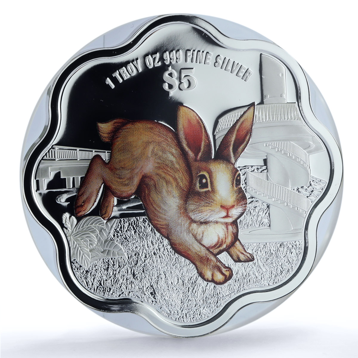Singapore 5 dollars Year Rabbit Coloured KM-514 Lunar PF 70 NGC silver coin 2023 Singapore 5 dollars Year Rabbit Coloured KM-514 Lunar PF 70 NGC silver coin 2023