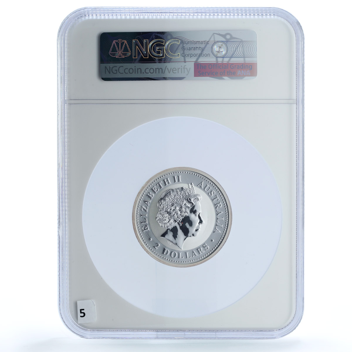 Australia 2 dollars Year Dog Coloured Lunar Series 1 MS 70 NGC silver coin 2006