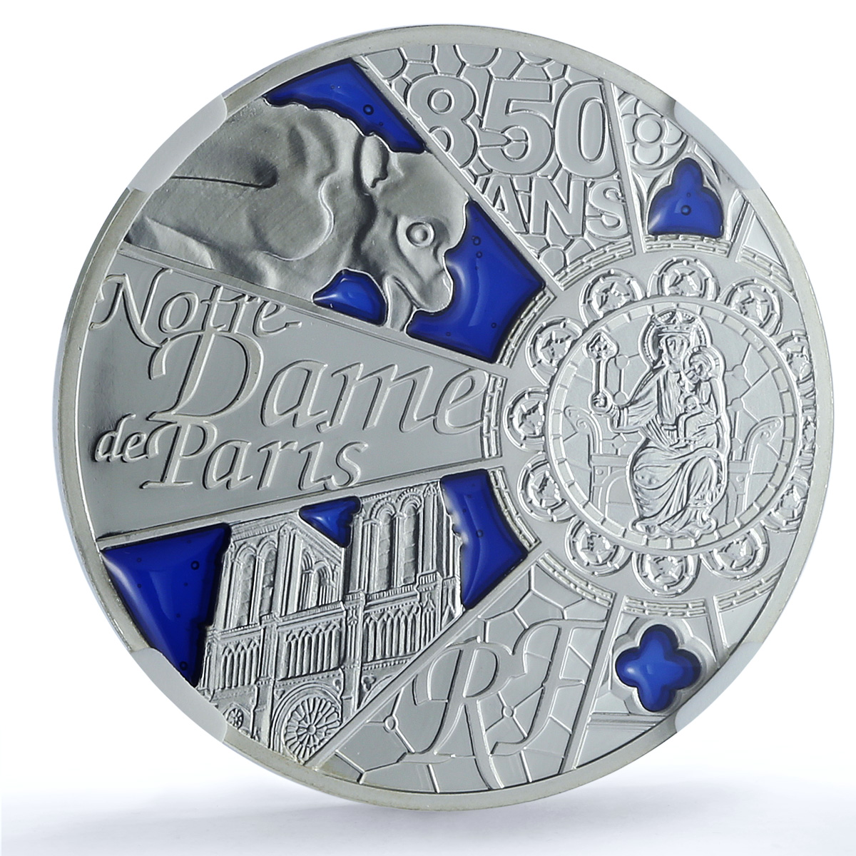 France 10 euros Notre Dame Cathedral KM-2097 UNESCO PF 70 NGC silver coin 2013