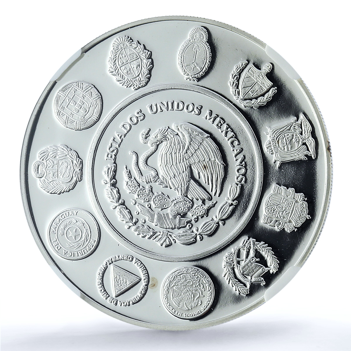 Mexico 5 pesos Cowboy KM-670 Ibero-American Horse PF 69 NGC silver coin 2000