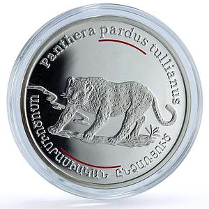 Armenia 100 dram Leopard KM-135 Wildlife Fauna Cat proof silver coin 2007