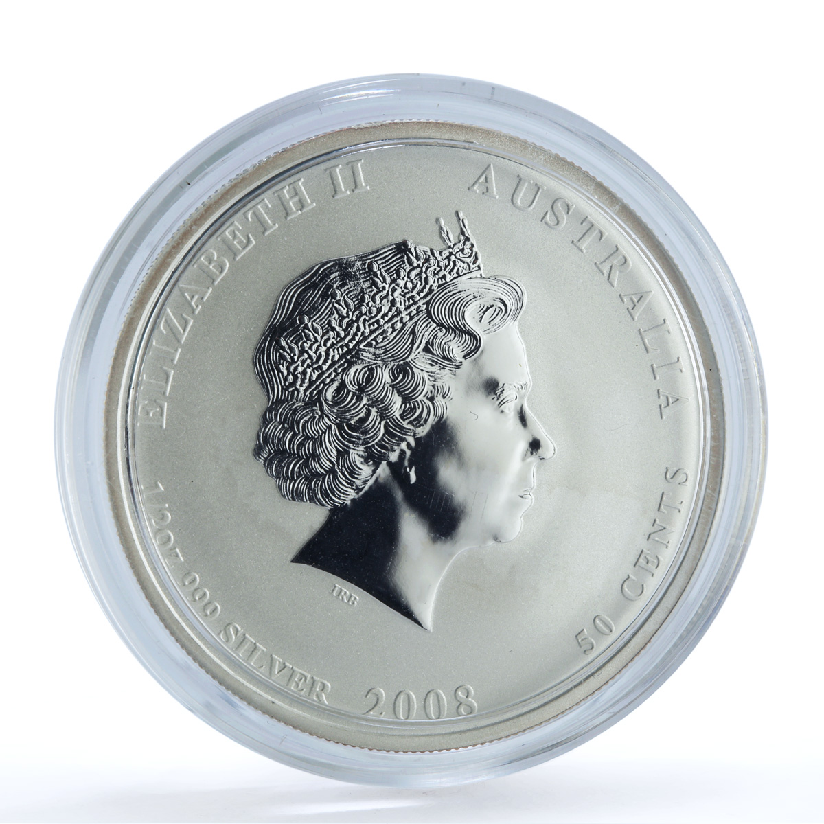 Australia 50 cents Year of the Rat KM-1879 Lunar Series 2 Mouse silver coin 2008