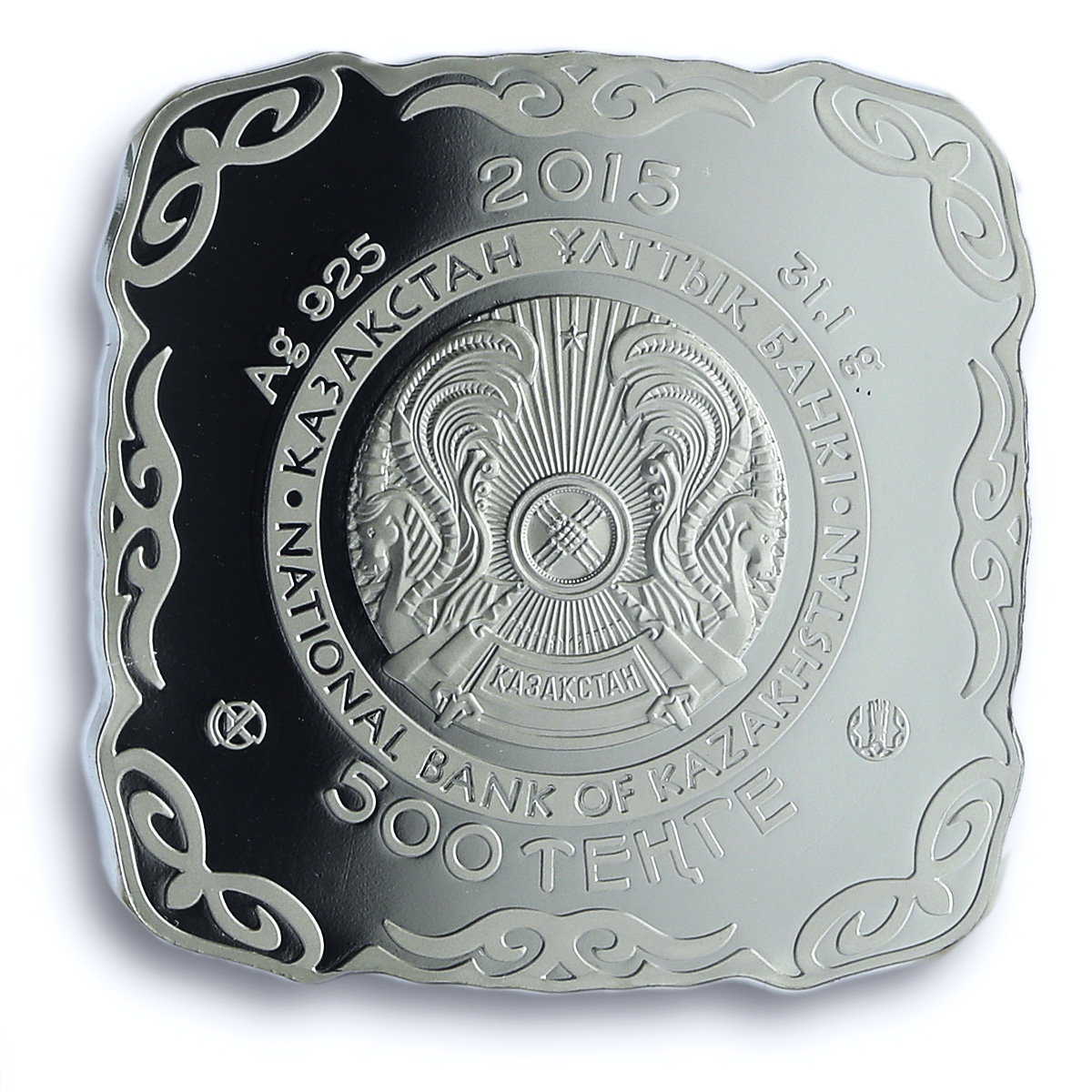 Kazakhstan 500 tenge Pendant KM-302 Treasures Art PF 70 NGC silver coin 2015 Kazakhstan 500 tenge Pendant KM-302 Treasures Art PF 70 NGC silver coin 2015