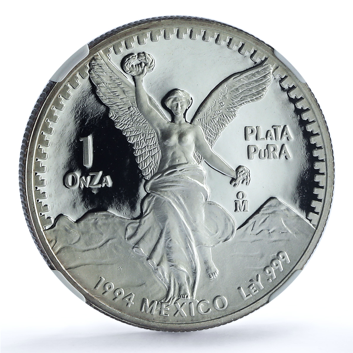 Mexico 1 onza Libertad Angel of Independence KM-494.4 PF 69 NGC silver coin 1994