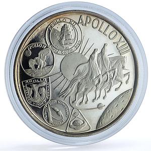 Fujairah 10 riyals Apollo XIII KM-19 Space Moon Landing Horse silver coin 1970