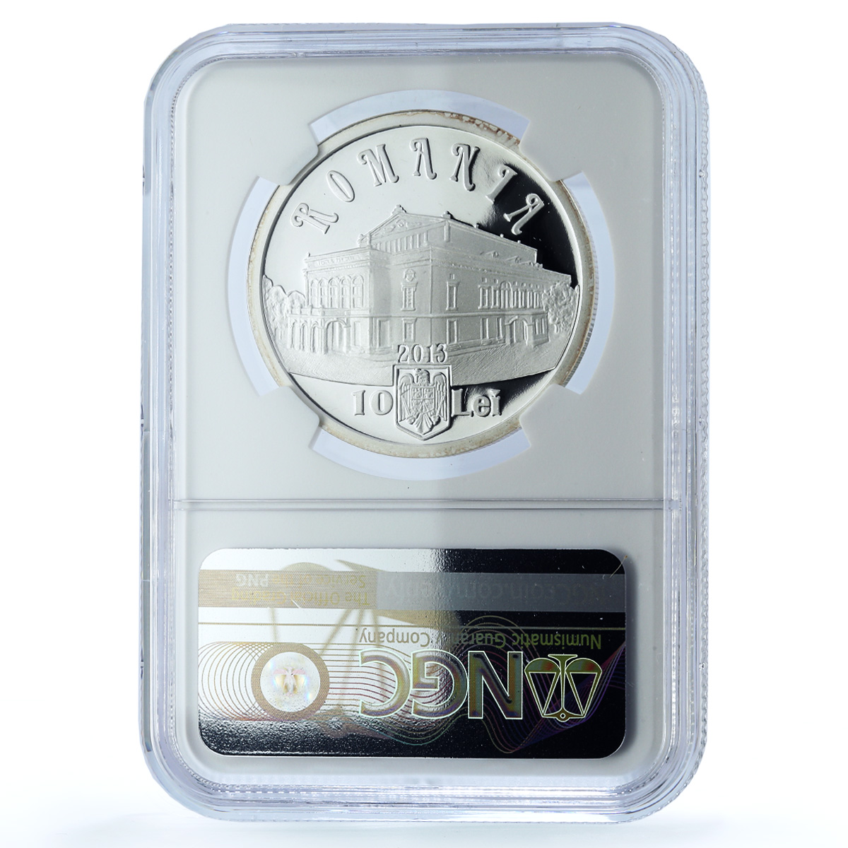 Romania 10 lei Lucia Sturdza Bulandra KM-322 Theatre PF 70 NGC silver coin 2013 Romania 10 lei Lucia Sturdza Bulandra KM-322 Theatre PF 70 NGC silver coin 2013