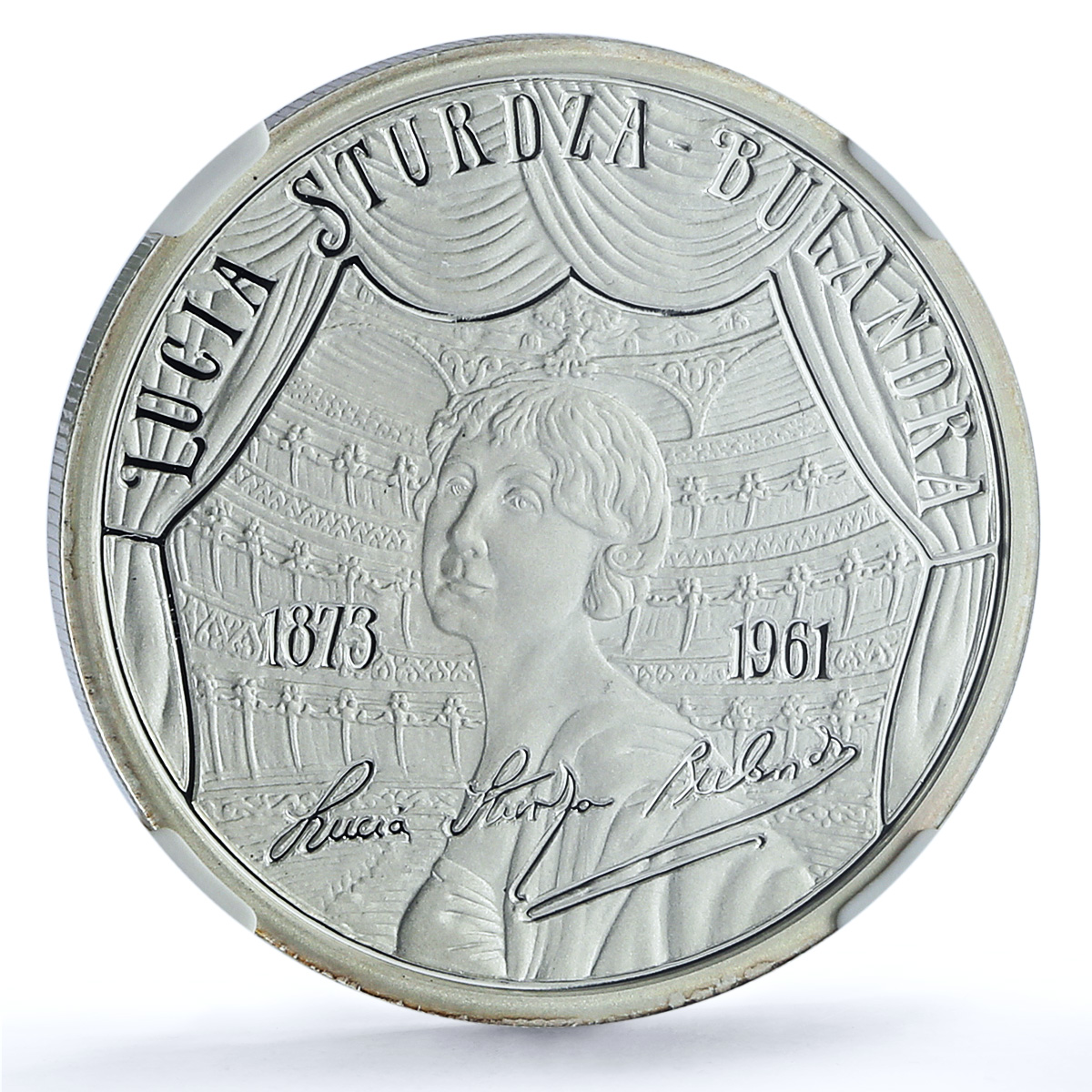 Romania 10 lei Lucia Sturdza Bulandra KM-322 Theatre PF 70 NGC silver coin 2013 Romania 10 lei Lucia Sturdza Bulandra KM-322 Theatre PF 70 NGC silver coin 2013