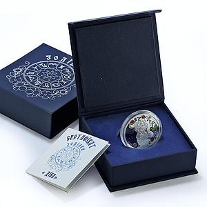Niue 1 dollar Virgo Coloured Zodiac Signs Woman proof silver coin 2019