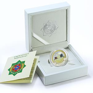 Turkmenistan 50 manat National Currency Coloured KM-182 proof silver coin 2013