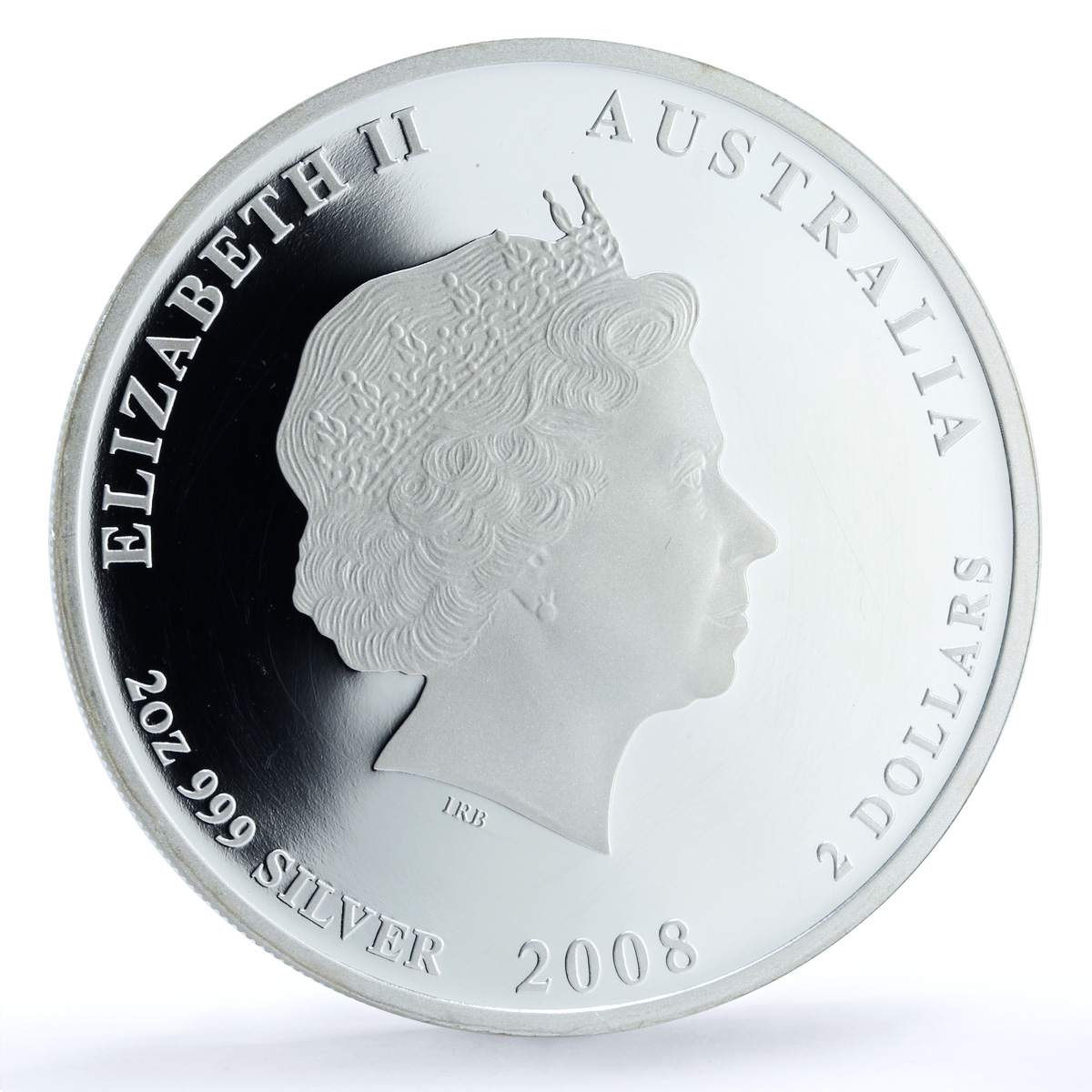Australia 2 dollars Year Rat KM-1886 Lunar Series 2 Mouse proof silver coin 2008