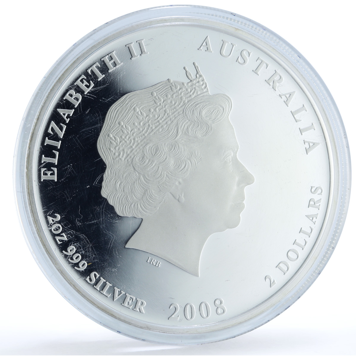 Australia 2 dollars Year Rat KM-1886 Lunar Series 2 Mouse proof silver coin 2008