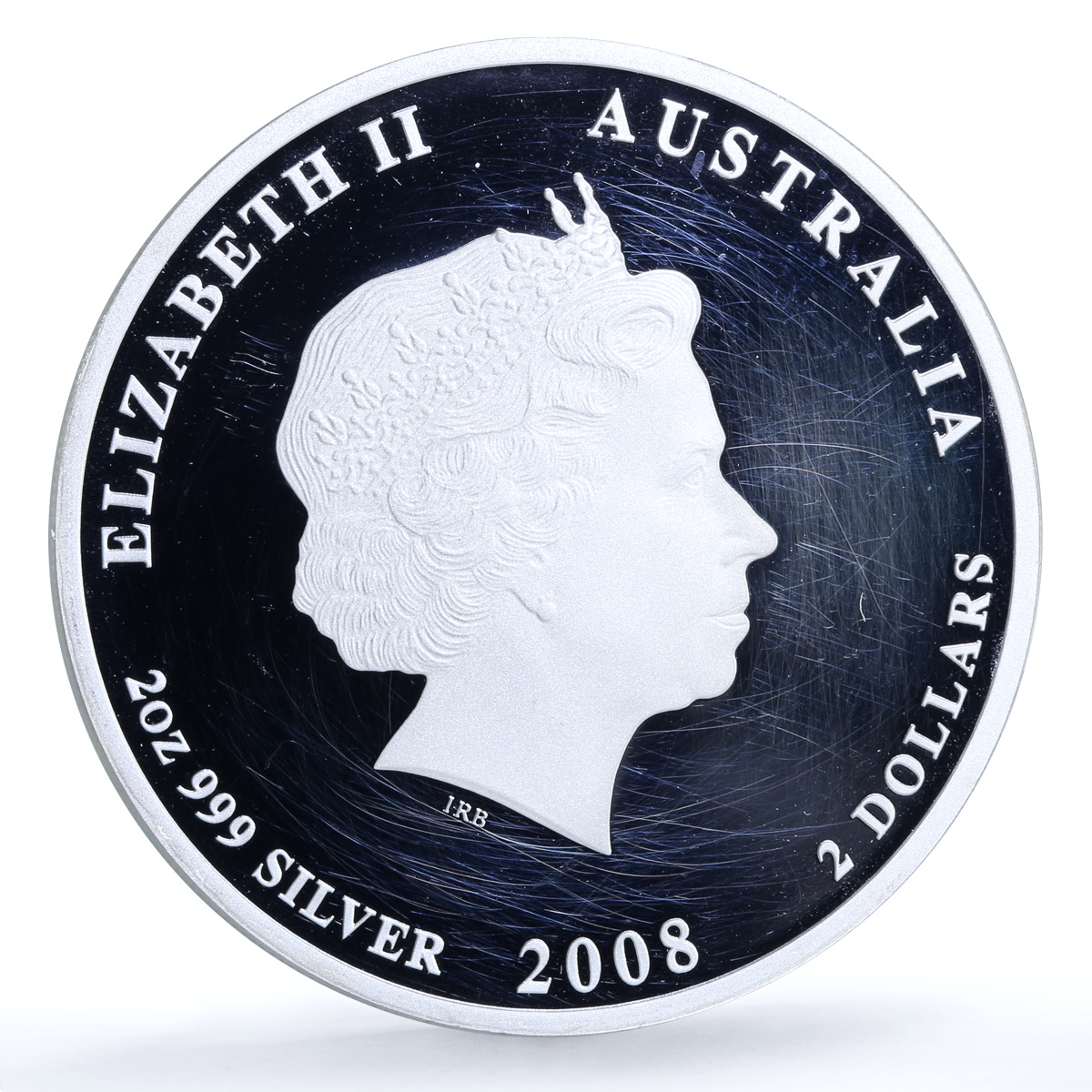 Australia 2 dollars Year Rat KM-1886 Lunar Series 2 Mouse proof silver coin 2008