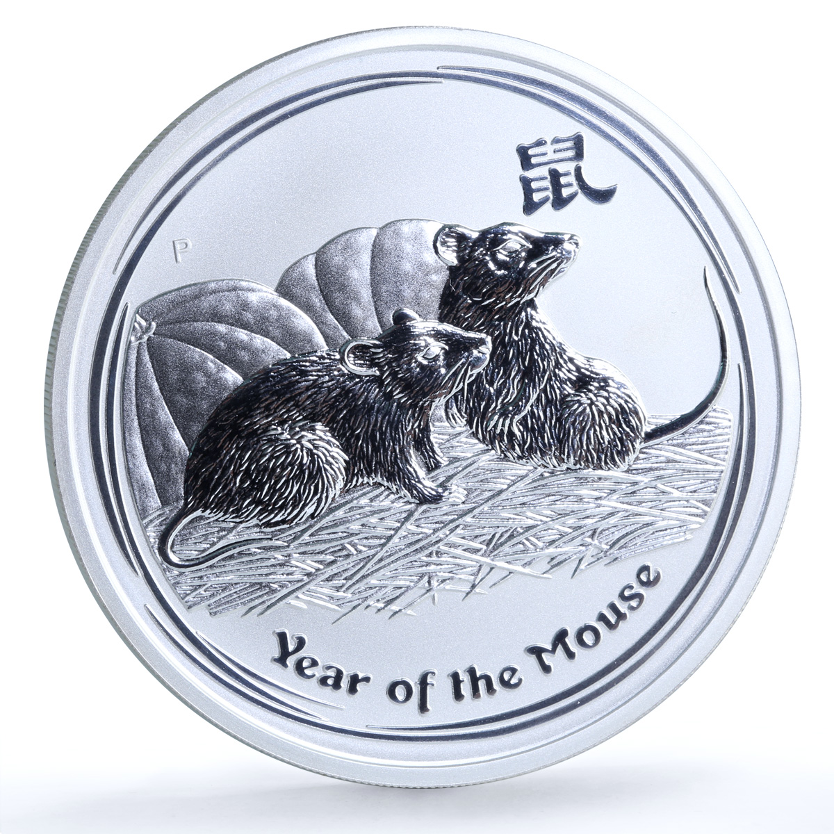 Australia 8 dollars Year Mouse Rat KM-1757 Lunar Series 2 5 oz silver coin 2008