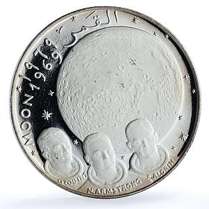 Fujairah 10 riyals Apollo XI KM-4 Space Moon Landing proof silver coin 1970