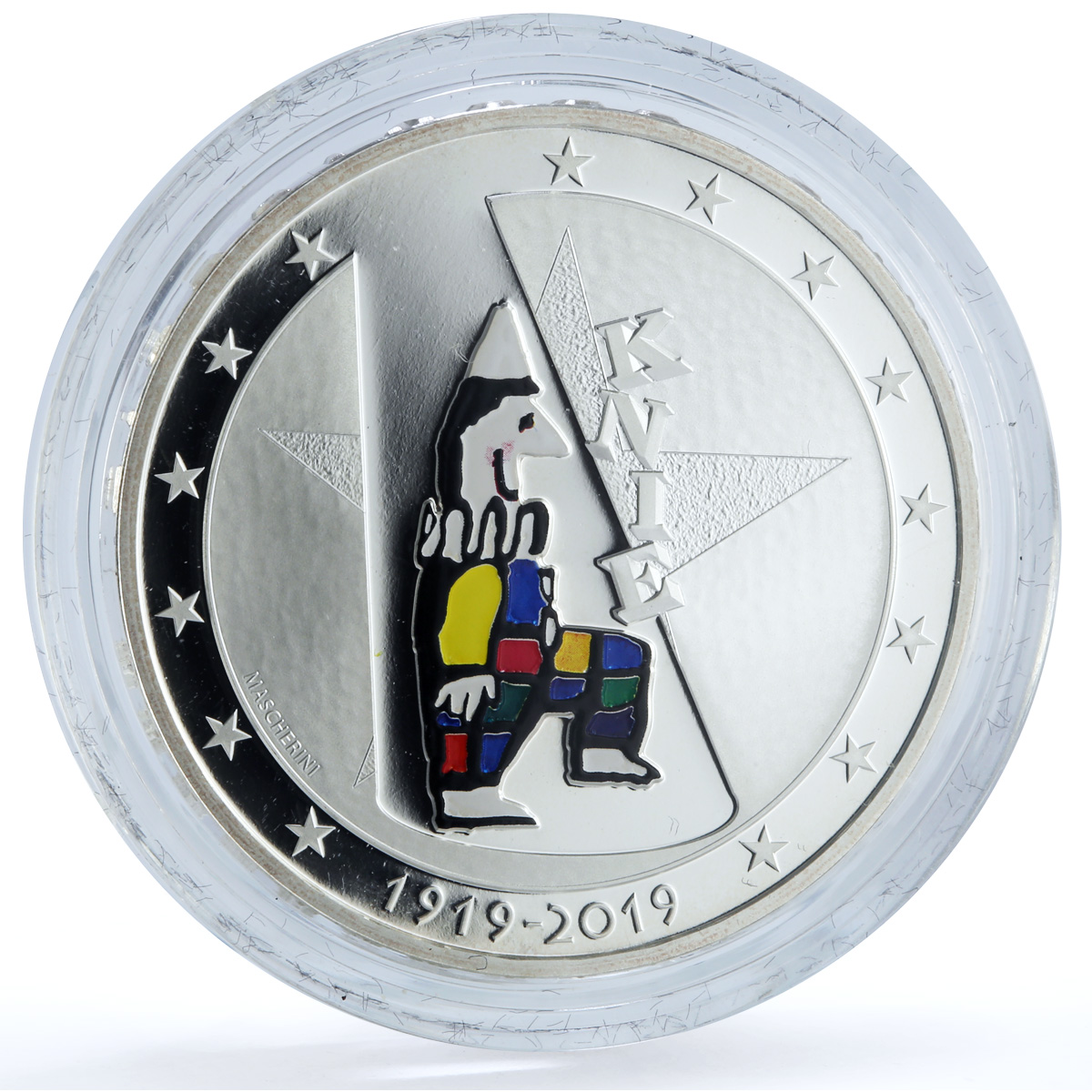 Switzerland 20 francs Circus Knie Coloured KM-175 Culture proof silver coin 2019