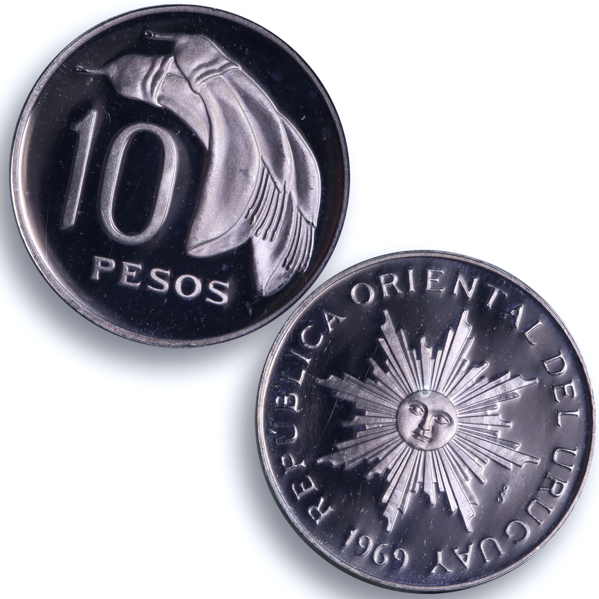 Uruguay Various Set Oriental Republic Patterns KM-Pn87 proof silver coin 1969