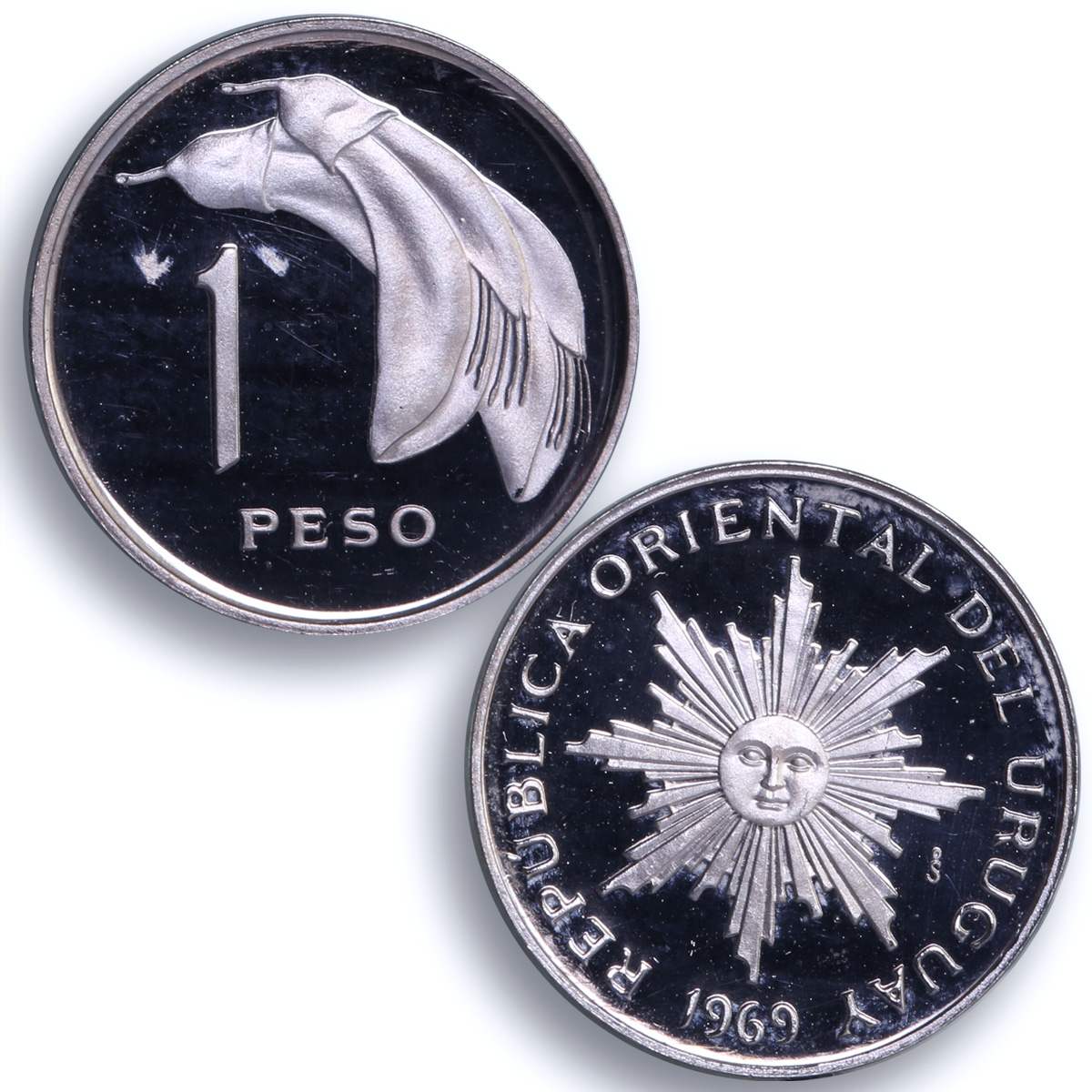 Uruguay Various Set Oriental Republic Patterns KM-Pn87 proof silver coin 1969