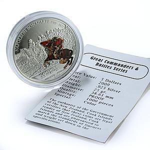 Cook Islands 5 dollars Napoleon Campagne France KM-1331 Horse silver coin 2009