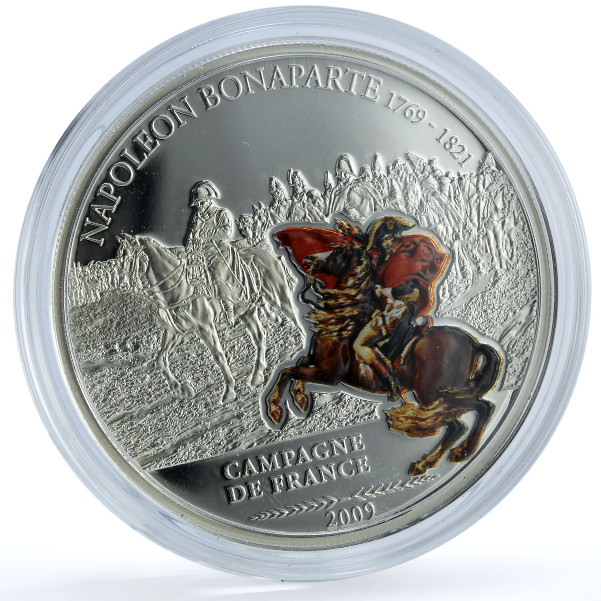 Cook Islands 5 dollars Napoleon Campagne France KM-1331 Horse silver coin 2009
