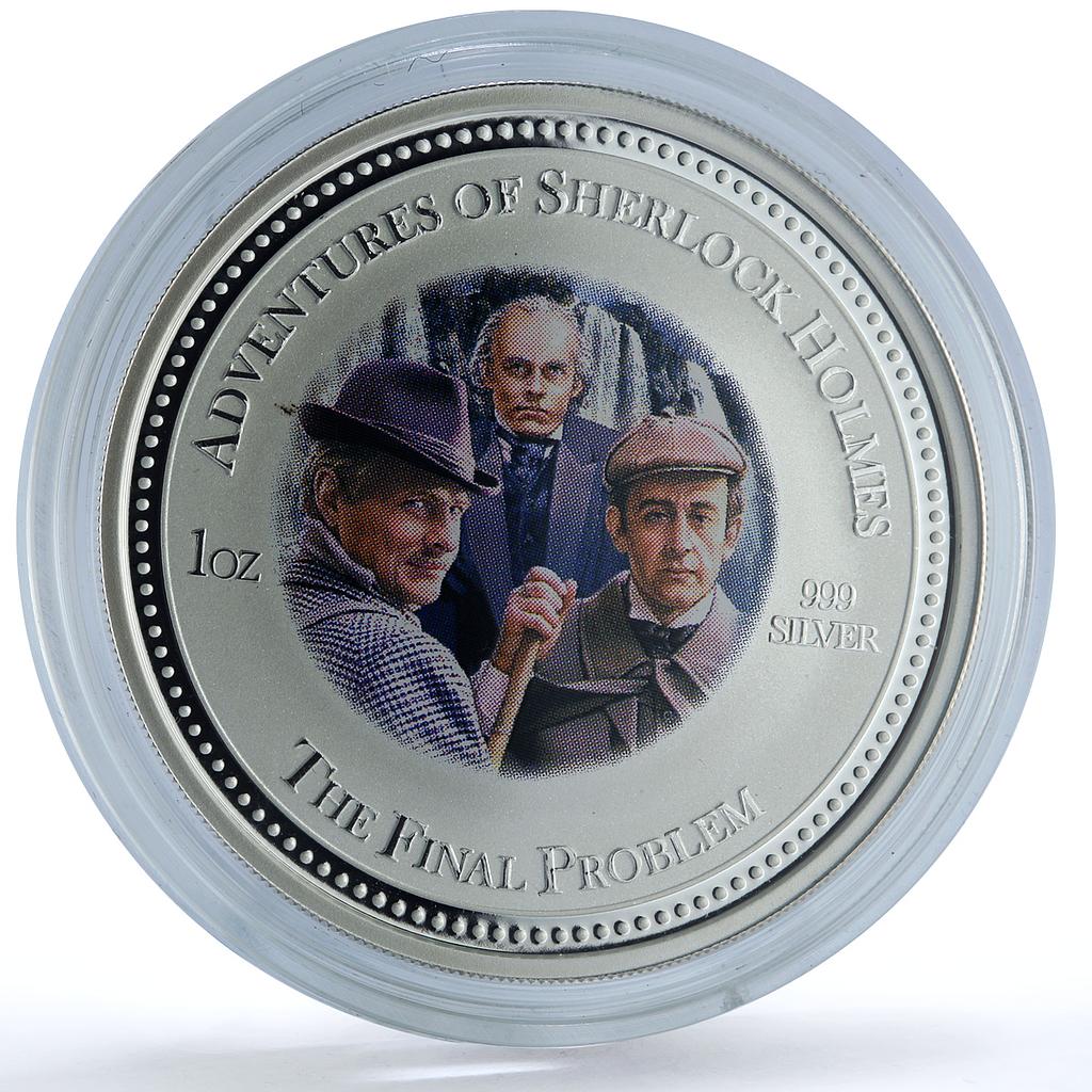 Cook Islands 2 dollars Final Problem Sherlock Adventures Cinema silver coin 2007