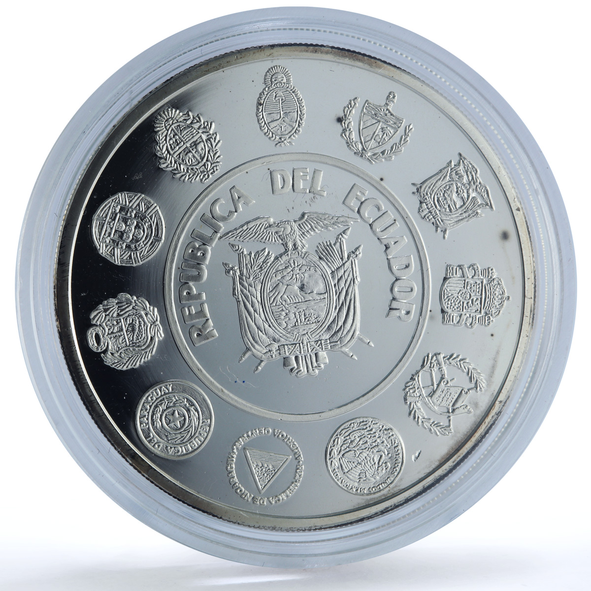 Ecuador 5000 sucres Ibero-American Man Horse KM-109 Rider silver coin 1999