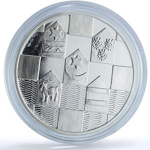 Croatia 150 kuna Independence KM-28 Anniversary History proof silver coin 1995