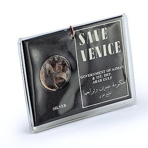 Ajman 5 riyals Save Venice KM-27 proof silver coin 1971