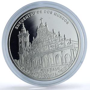 Paraguay 1 guarani Ibero-American Architecture KM-204 Church silver coin 2005