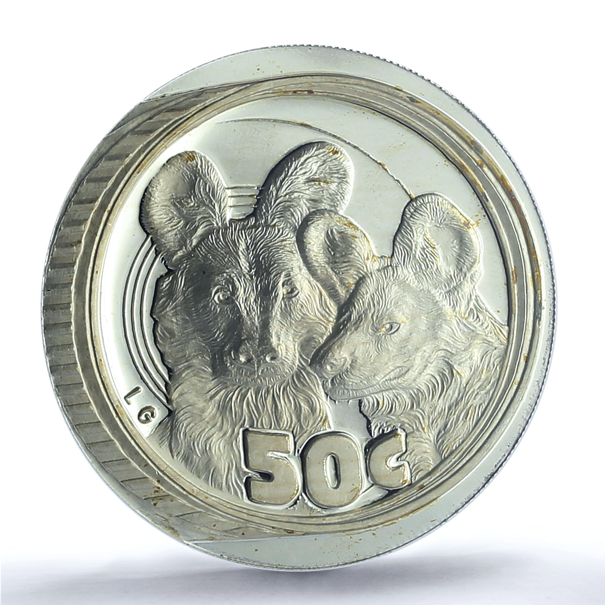 South Africa 50 cents Wild Dog KM-323 Wildlife Fauna PF 70 NGC silver coin 2005 South Africa 50 cents Wild Dog KM-323 Wildlife Fauna PF 70 NGC silver coin 2005