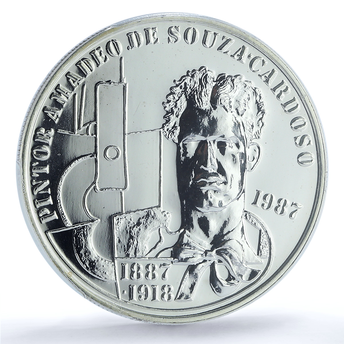 Portugal 100 escudos Cardoso Probe KM-644-a Art SP 69 PCGS silver coin 1987 Portugal 100 escudos Cardoso Probe KM-644-a Art SP 69 PCGS silver coin 1987