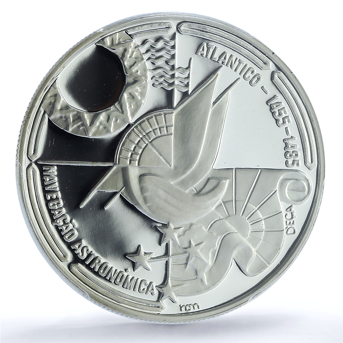 Portugal 100 escudos Navigation Probe KM-649a Ship PR 70 PCGS silver coin 1990 Portugal 100 escudos Navigation Probe KM-649a Ship PR 70 PCGS silver coin 1990