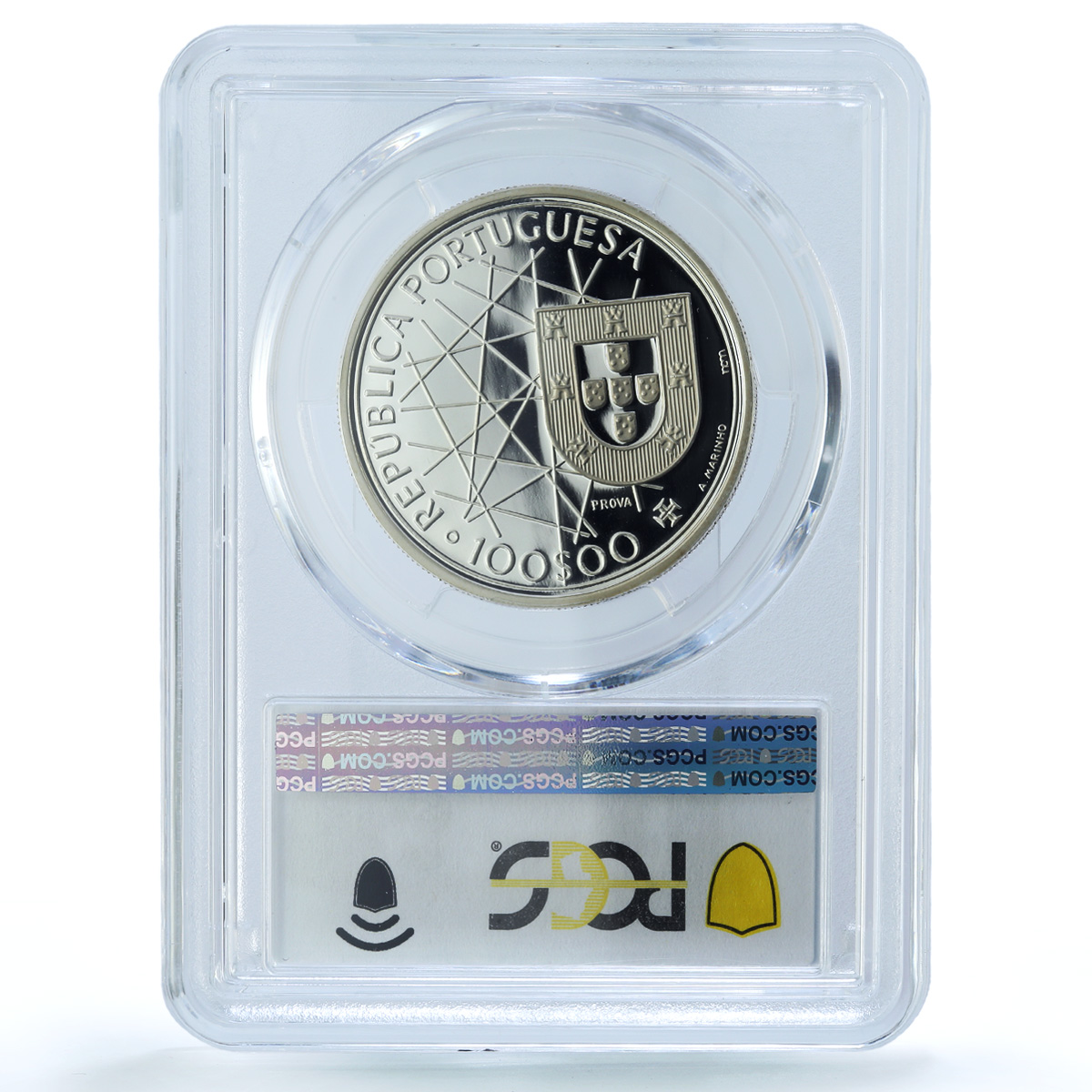 Portugal 100 escudos Azores Probe KM-648a Ship PR 69 PCGS silver coin 1989 Portugal 100 escudos Azores Probe KM-648a Ship PR 69 PCGS silver coin 1989