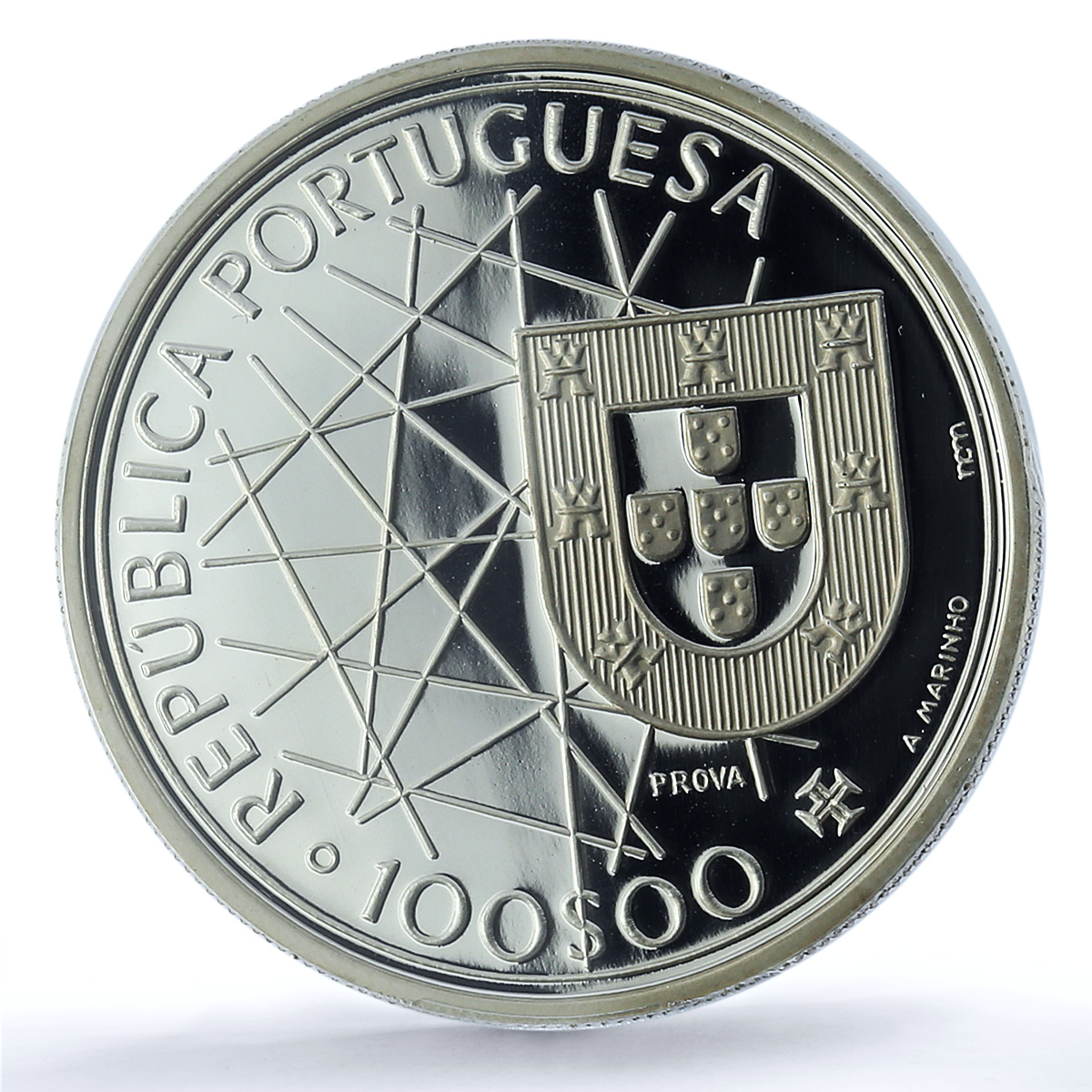Portugal 100 escudos Azores Probe KM-648a Ship PR 69 PCGS silver coin 1989 Portugal 100 escudos Azores Probe KM-648a Ship PR 69 PCGS silver coin 1989