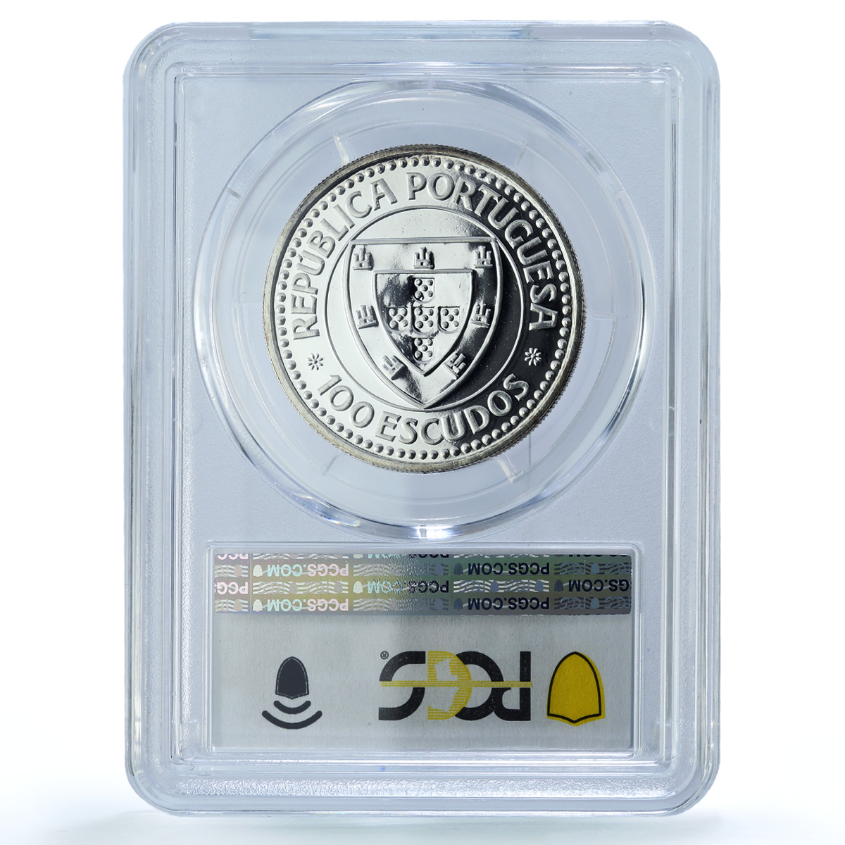Portugal 100 escudos Gil Eanes Essai KM-639a Ship SP 69 PCGS silver coin 1987 Portugal 100 escudos Gil Eanes Essai KM-639a Ship SP 69 PCGS silver coin 1987