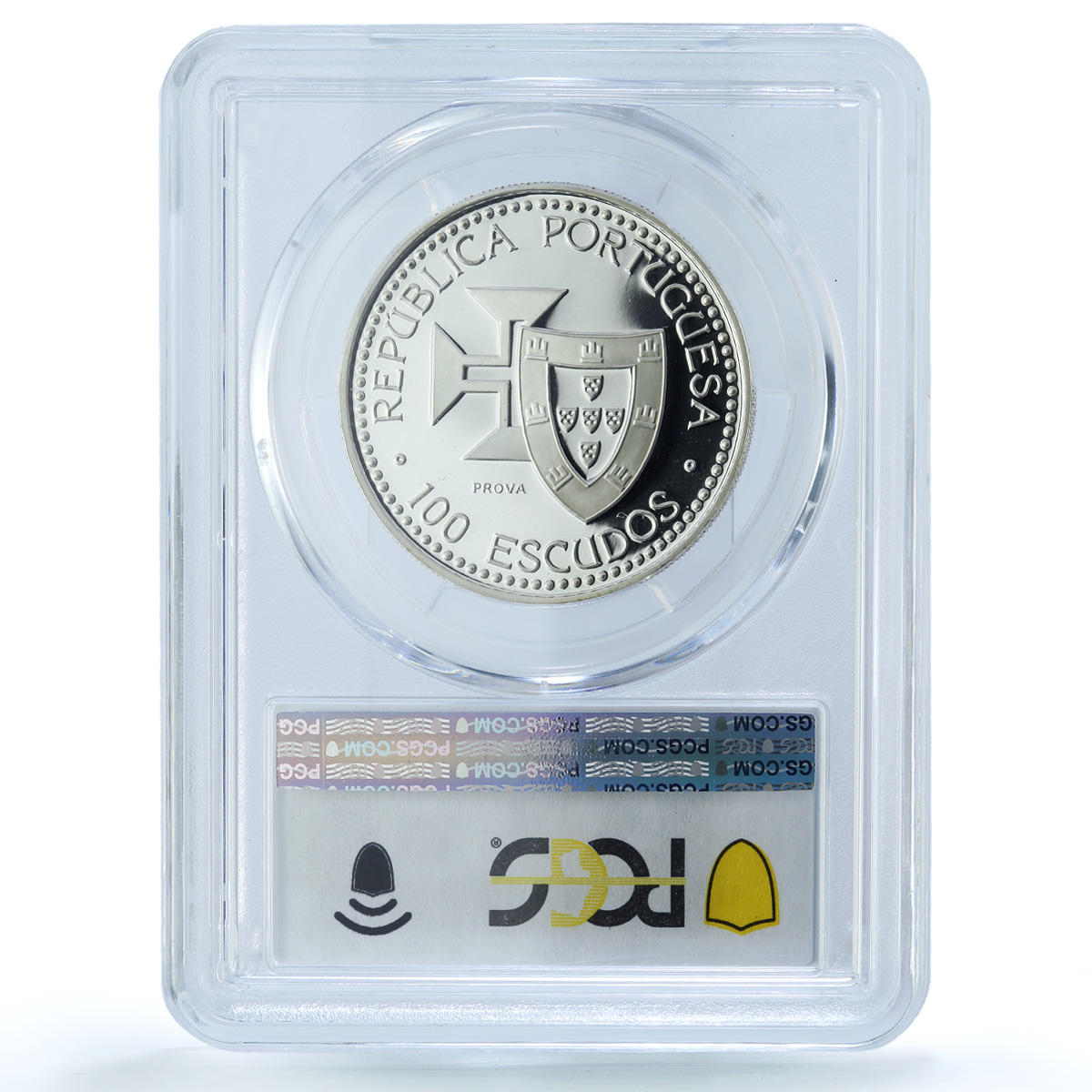 Portugal 100 escudos Madeira Porto Probe KM-647a Ship PR69 PCGS silver coin 1989 Portugal 100 escudos Madeira Porto Probe KM-647a Ship PR69 PCGS silver coin 1989