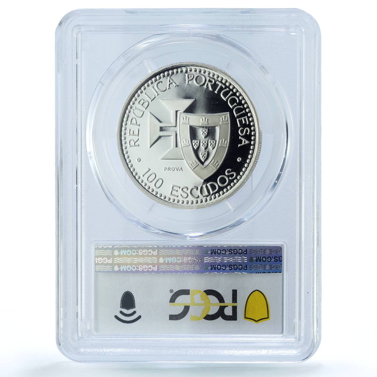 Portugal 100 escudos Madeira Porto Probe KM-647a Ship PR70 PCGS silver coin 1989 Portugal 100 escudos Madeira Porto Probe KM-647a Ship PR70 PCGS silver coin 1989