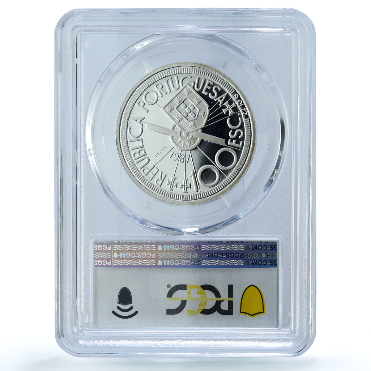 Portugal 100 escudos Diogo Cao Probe KM-641a PR 69 PCGS silver coin 1987 Portugal 100 escudos Diogo Cao Probe KM-641a PR 69 PCGS silver coin 1987