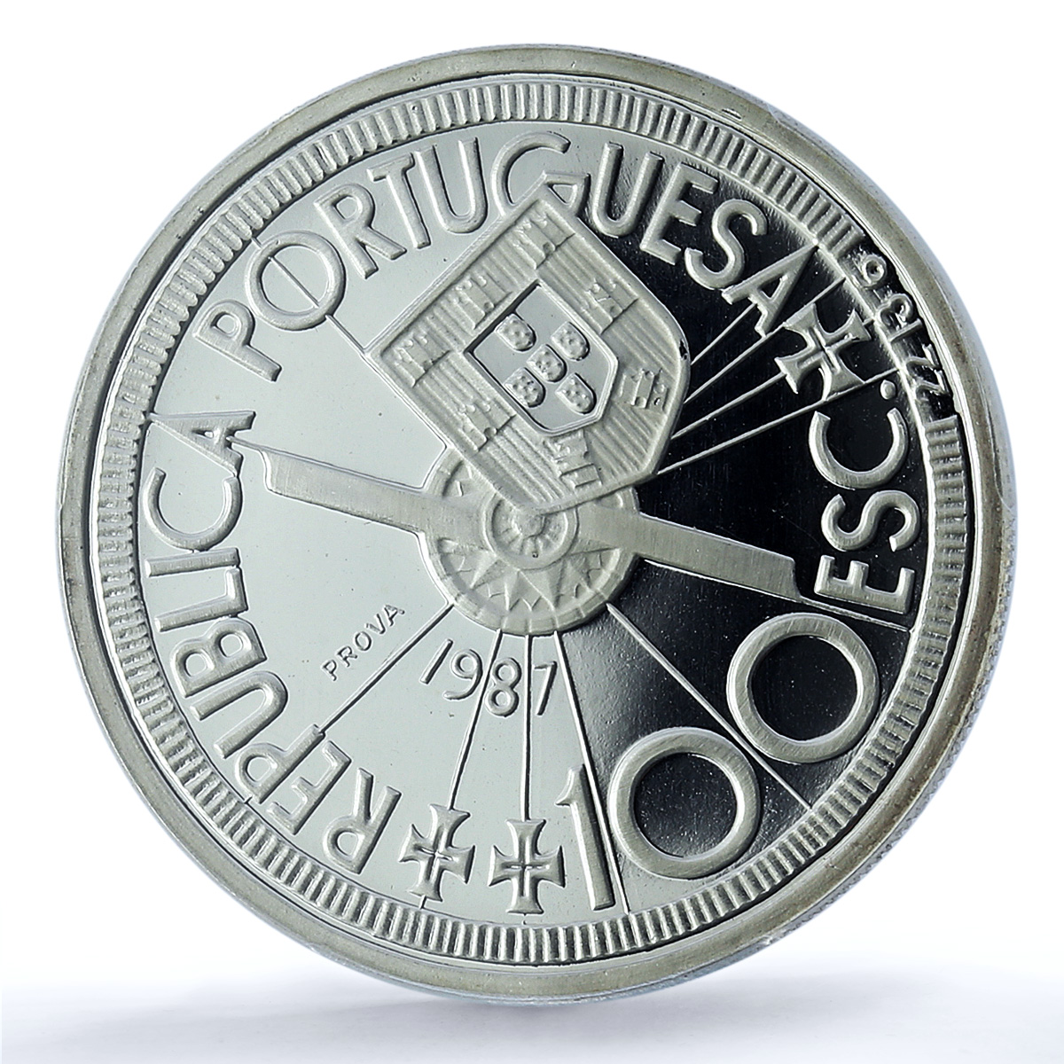 Portugal 100 escudos Diogo Cao Probe KM-641a PR 69 PCGS silver coin 1987 Portugal 100 escudos Diogo Cao Probe KM-641a PR 69 PCGS silver coin 1987