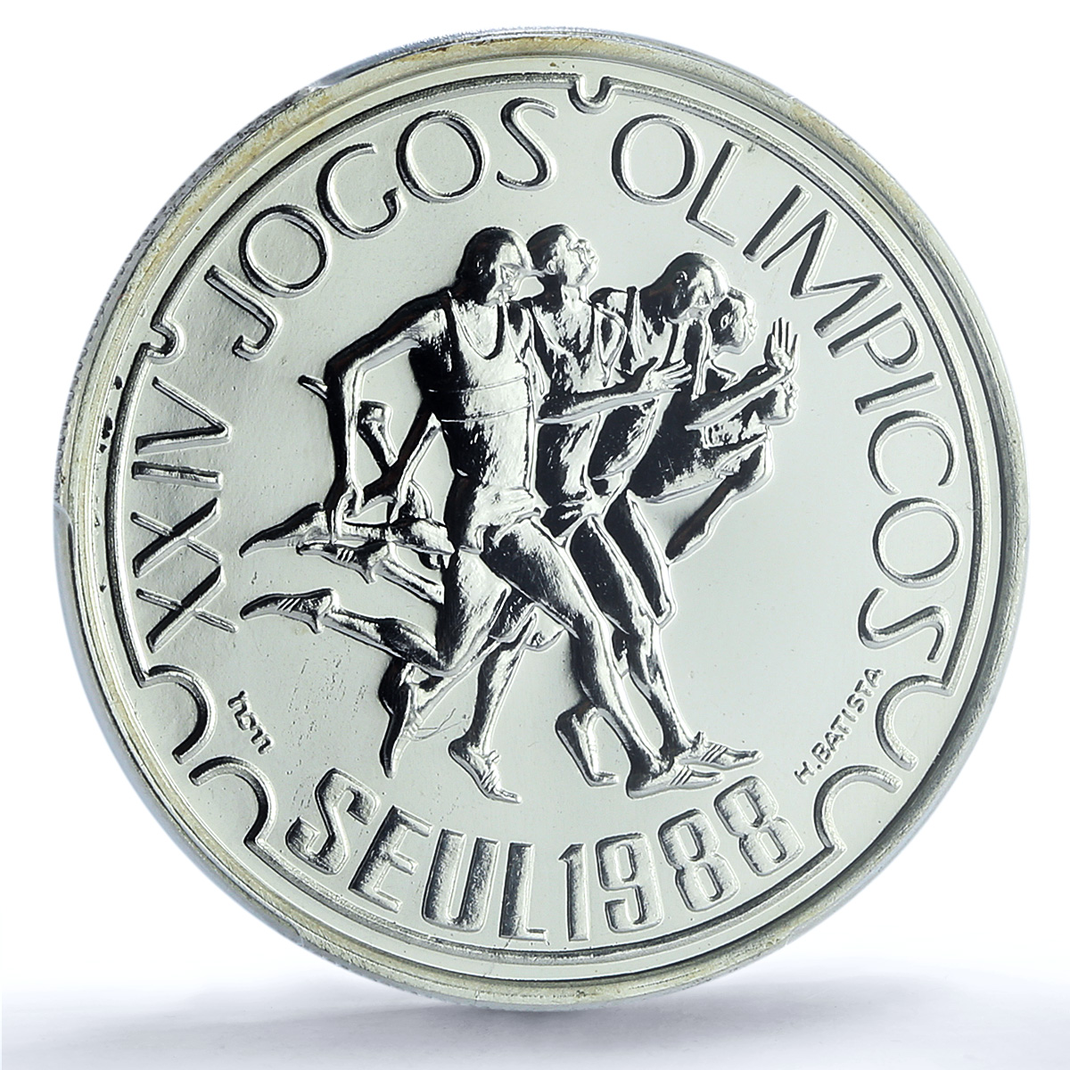 Portugal 250 escudos Olympic Games Seoul Probe KM-643a SP 69 PCGS Ag coin 1988 Portugal 250 escudos Olympic Games Seoul Probe KM-643a SP 69 PCGS Ag coin 1988