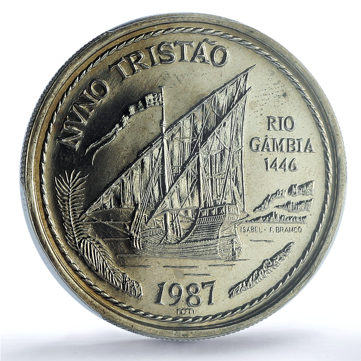 Portugal 100 escudos Nuno Tristao Essai KM-640 Ship SP 67 PCGS CuNi coin 1987 Portugal 100 escudos Nuno Tristao Essai KM-640 Ship SP 67 PCGS CuNi coin 1987