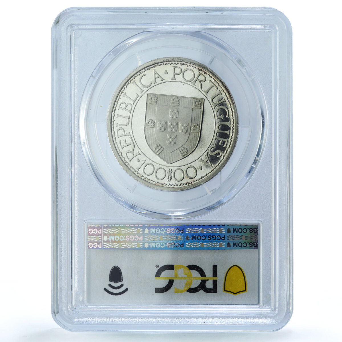 Portugal 100 escudos Bartolomeu Dias Essai KM-642a Ship PR 68 PCGS Ag coin 1988 Portugal 100 escudos Bartolomeu Dias Essai KM-642a Ship PR 68 PCGS Ag coin 1988