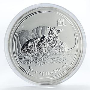 Australia 2 dollars Lunar Calendar series II Year of the Mouse silver coin 2008