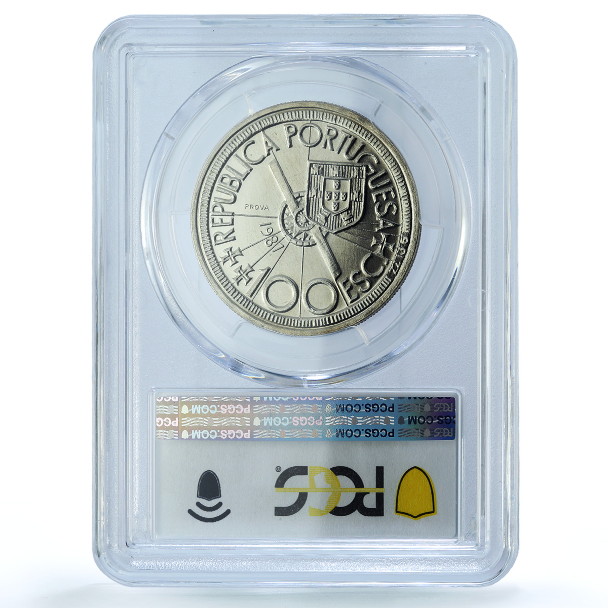 Portugal 100 escudos Diogo Cao Probe KM-641a SP 69 PCGS silver coin 1987 Portugal 100 escudos Diogo Cao Probe KM-641a SP 69 PCGS silver coin 1987