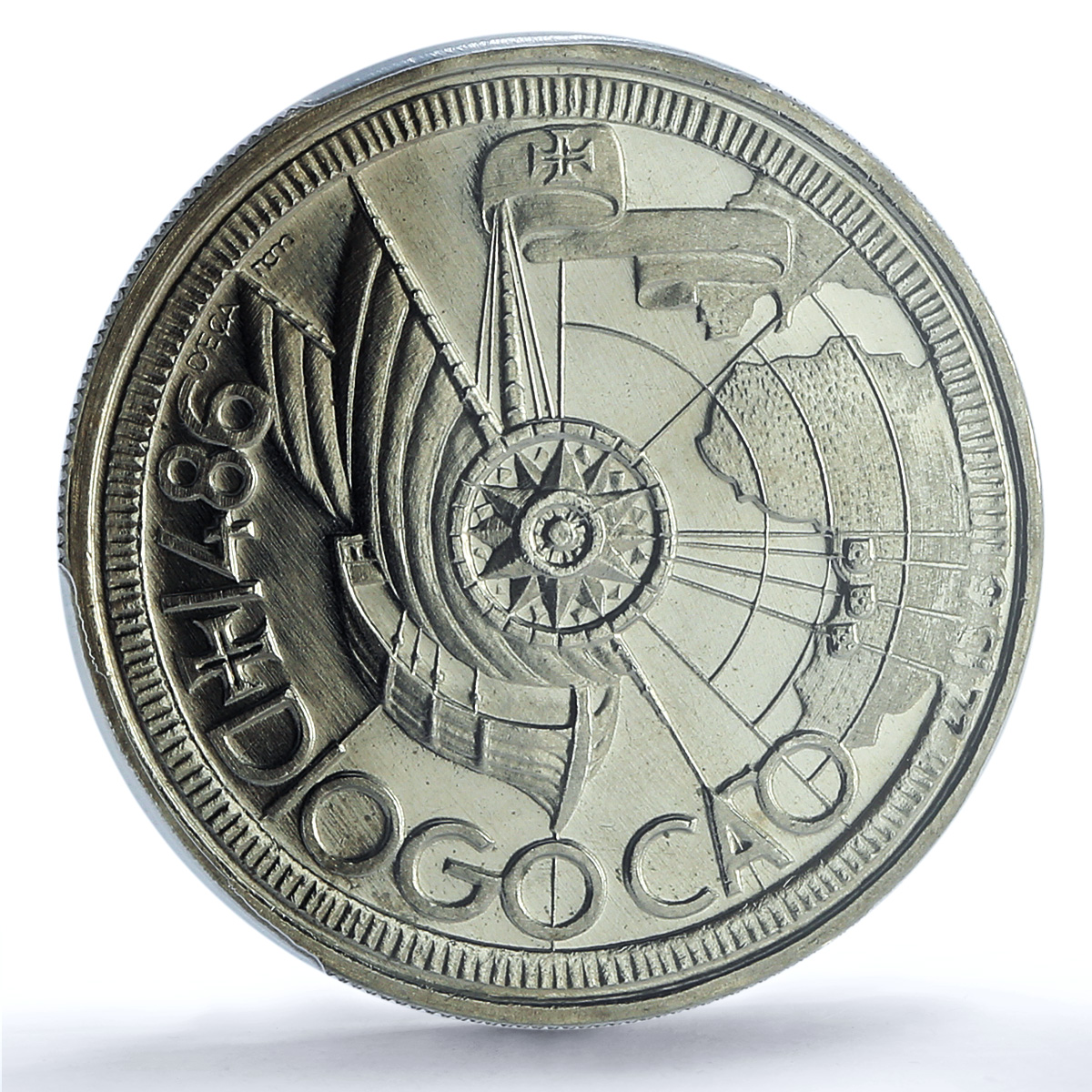 Portugal 100 escudos Diogo Cao Probe KM-641a SP 69 PCGS silver coin 1987 Portugal 100 escudos Diogo Cao Probe KM-641a SP 69 PCGS silver coin 1987