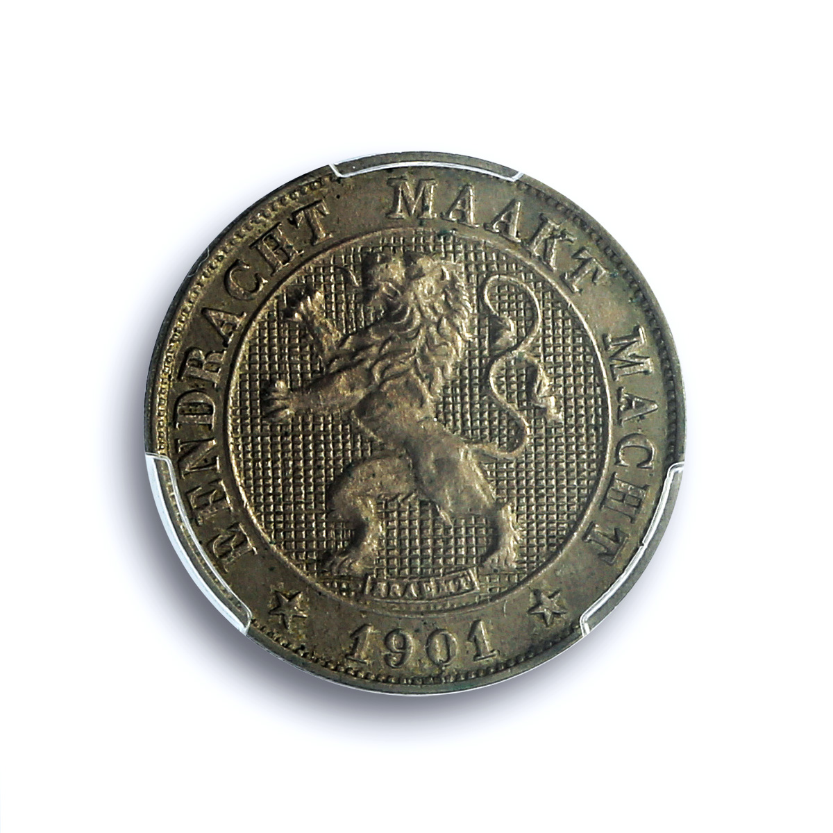 Belgium 5 centimes Leopold II Dutch Text Der Belgen MS62 PCGS CuNi coin 1901